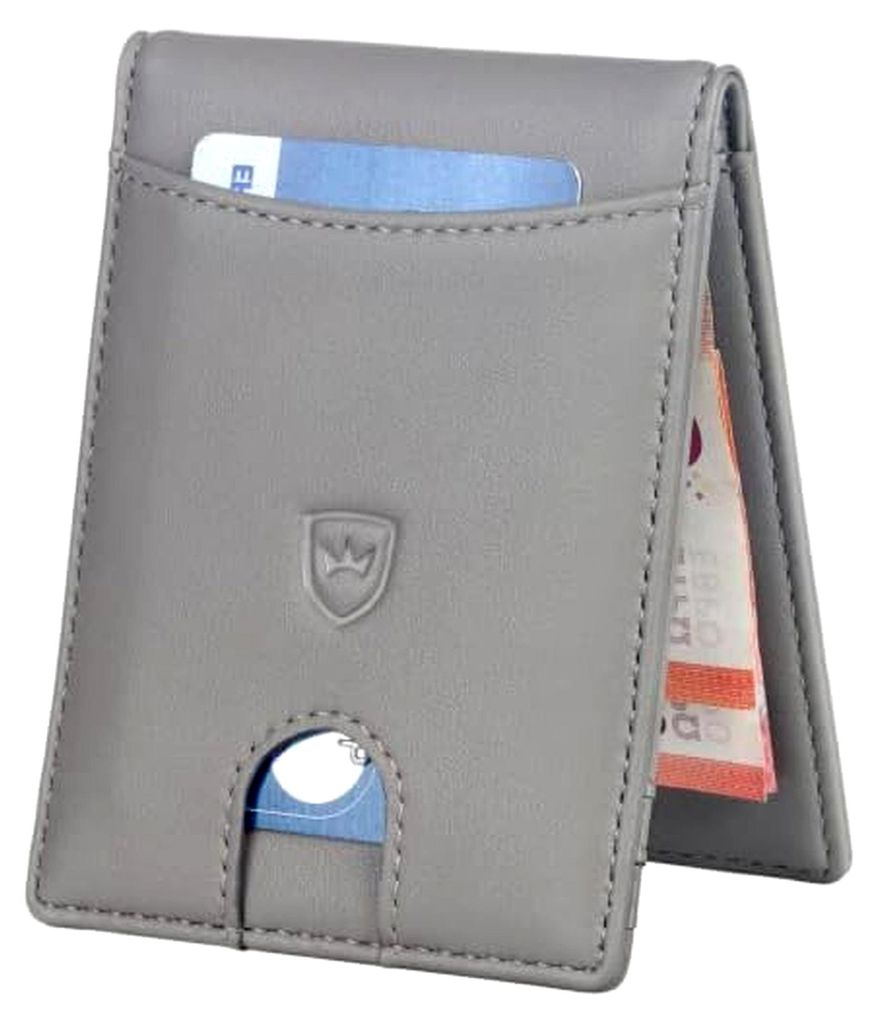 Slim Wallet mit Münzfach und RFID-Schutz - Geldbörse für Herren und Damen, klein - Portemonnaie mit Geldklammer - Mini Geldbeutel für Karten