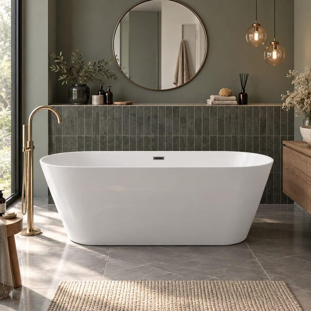 Freistehende Badewanne FINDLAY Anti-Slide 149 cm Produktbild 