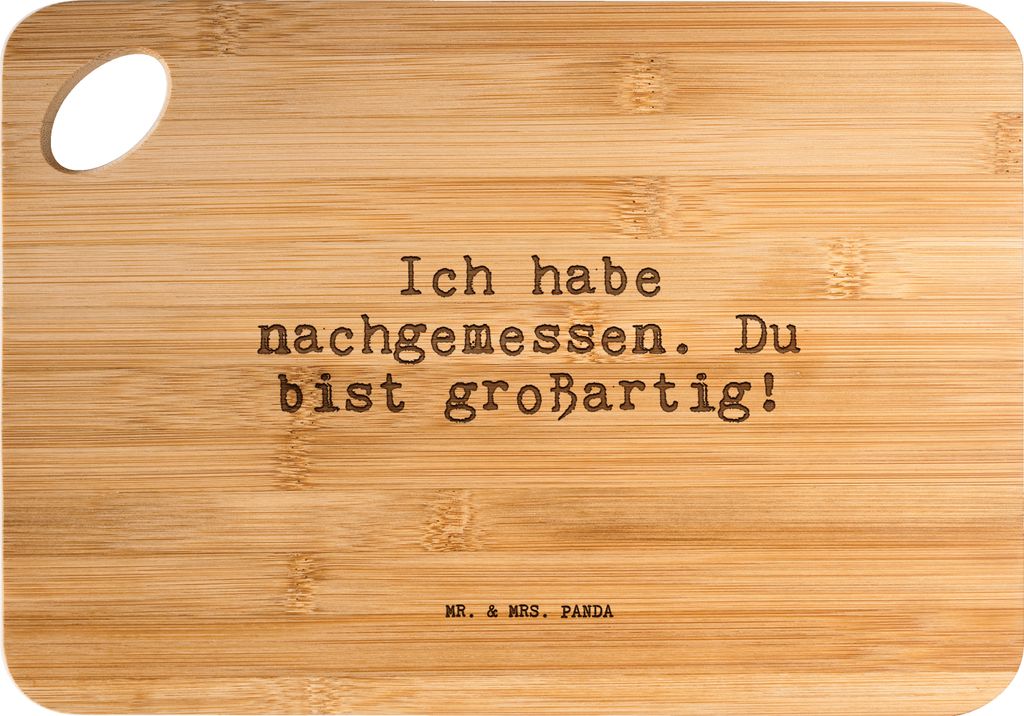 Mr. & Mrs. Panda holzschneidebrett Ich habe nachgemessen. Du... - Transparent - Geschenk, Küchenbrett, Kompliment, Brett, Glitzer Spruch, Schneide...
