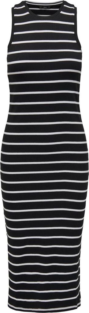 ONLY Figurbetontes Bodycon-Kleid Geripptes Midi Dress Ärmellos Größe: XS