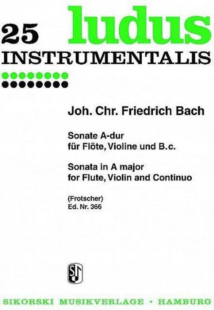 Sonate A-Durfür Flöte, Violine und Bc