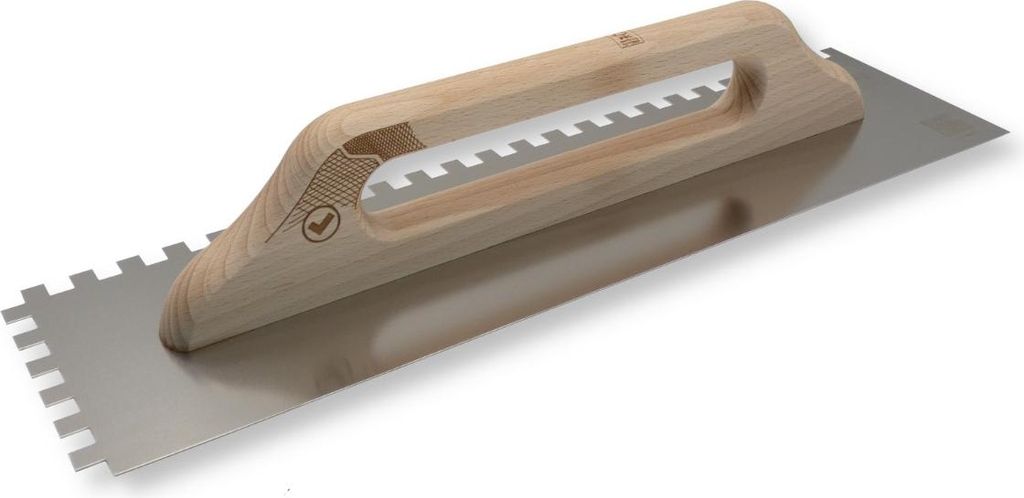 DEWEPRO Schweizer Glättekelle mit Zahnung 10x10 mm Modell Swiss