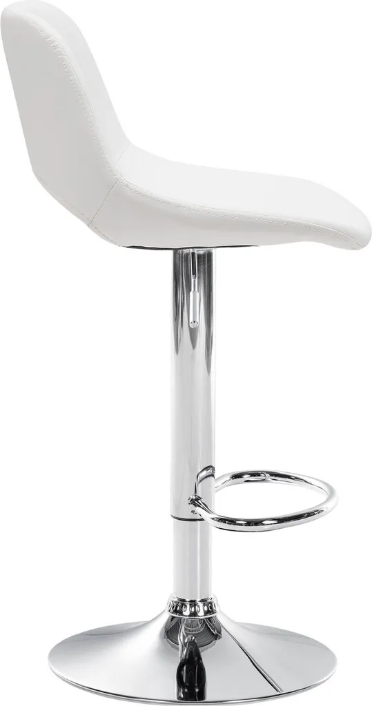 Sgabello Alto Bianco Bar con Base Cromata - Offerta Limitata Online - 3