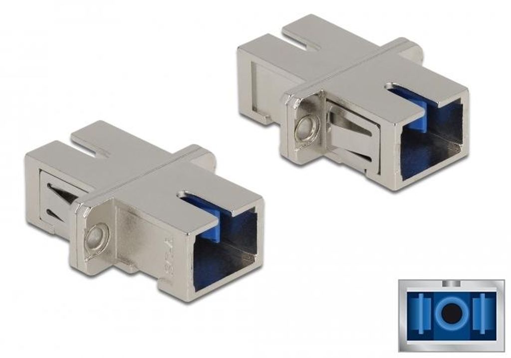 Delock LWL Kupplung SC Simplex Buchse zu SC Simplex Buchse Singlemode Metall