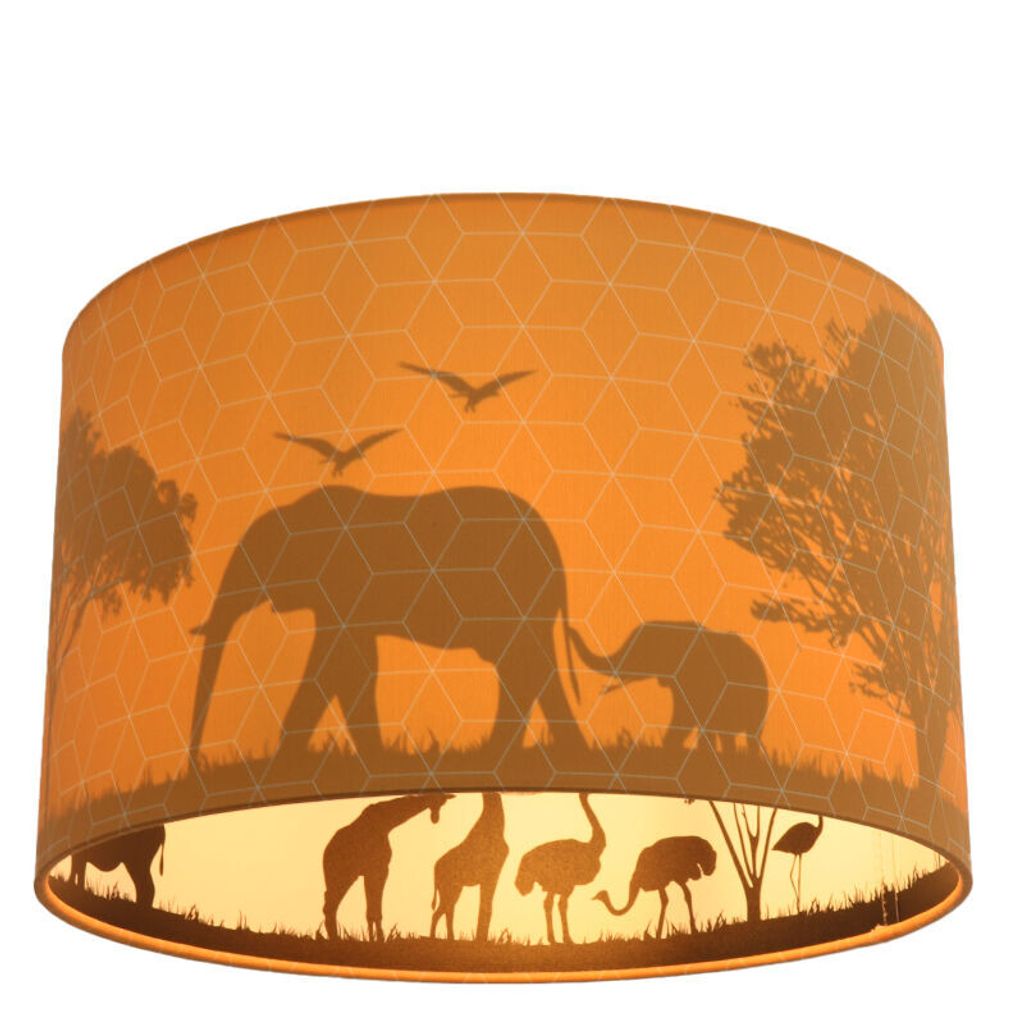 Olucia - SAFARI - Deckenleuchte für Kinderzimmer - Orange Produktbild 