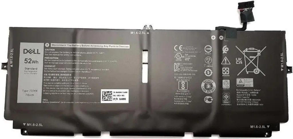 Batterie pour Ordinateur Portable Dell 52WHR Type FP86V 4 Cellules