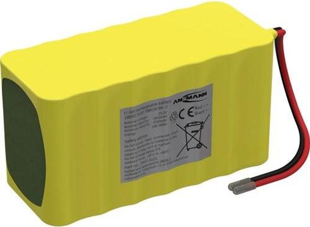 Ansmann 7S3P Akkupack 21x 18650 Kabel Li-Ion 25.2 V 7800 mAh (2447-0121)