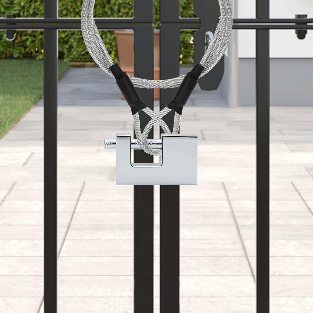 "Schlussverkauf" Vorhängeschloss 6 Stück - moderne-desgin - Silber 8,7x1,9x5,5 cm Eisen C16073