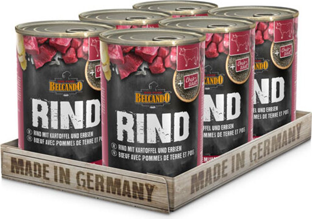 6 x 400 g Belcando Rind m. Kartoffeln & Erbsen Produktbild 