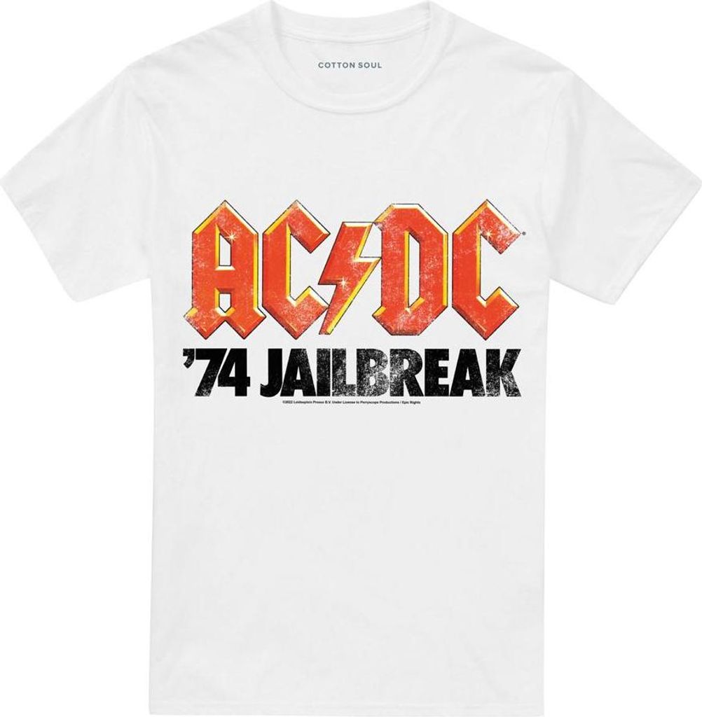 ACDC - "Jailbreak" T-Shirt für Herren/Damen Uni TV29739 (S) (Weiß)