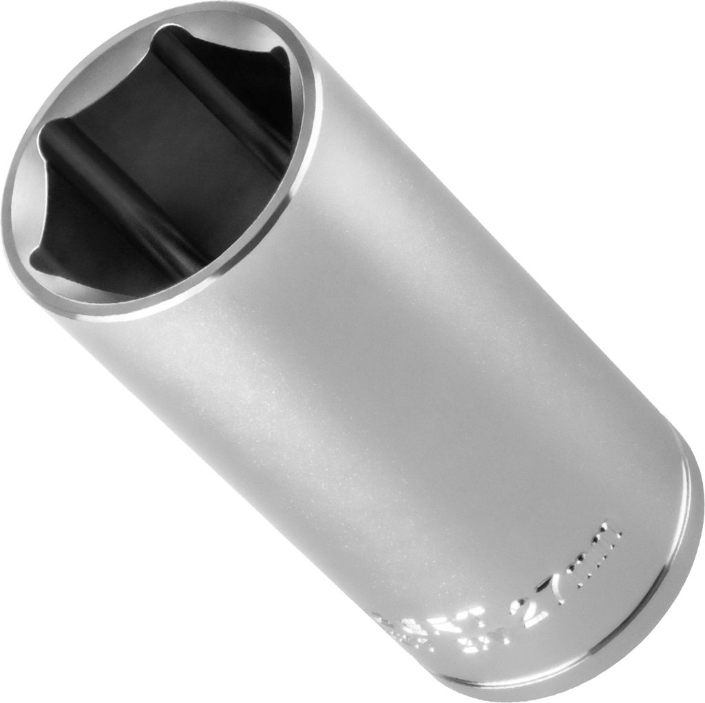 27mm, Steck-Schlüssel Einsatz Lang 78mm | Steck-Nuss Lang, GRÖßEN: 8-32mm | Sechskantschlüssel, Innensechskant 1/2 Zoll, Chrom-Vanadium Stahl
