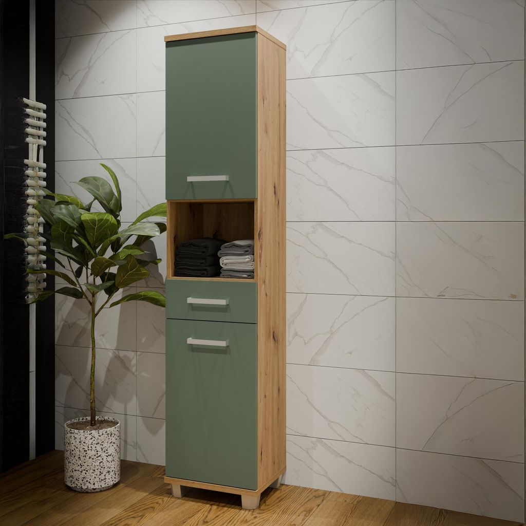 Forte VERIS Badschrank 40, hoher Badezimmerschrank mit 2 Produktbild 