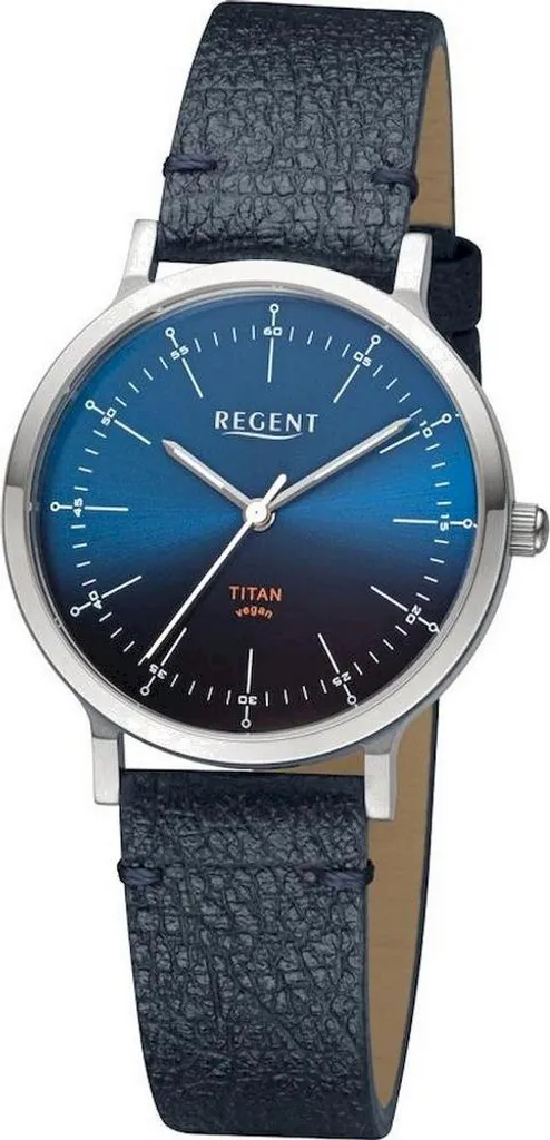 Montre femme Regent BA-697 robuste avec bracelet cuir végétalien souple