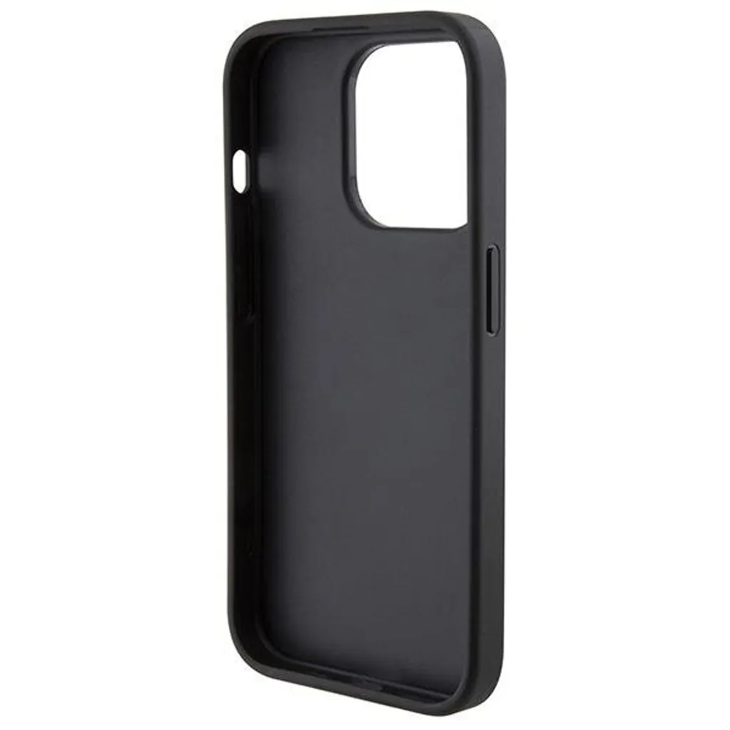 Custodia iPhone 15 Pro Ferrari Originale Nero Logo Metallo Onde - 7