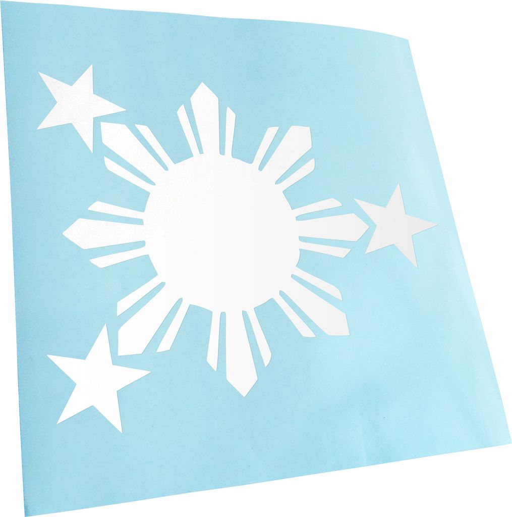 Kiwistar - Autoaufkleber - Flagge der Philippinen Heckscheibe - Aufkleber für Auto Kfz Fahrrad, LKW, Truck Mofa