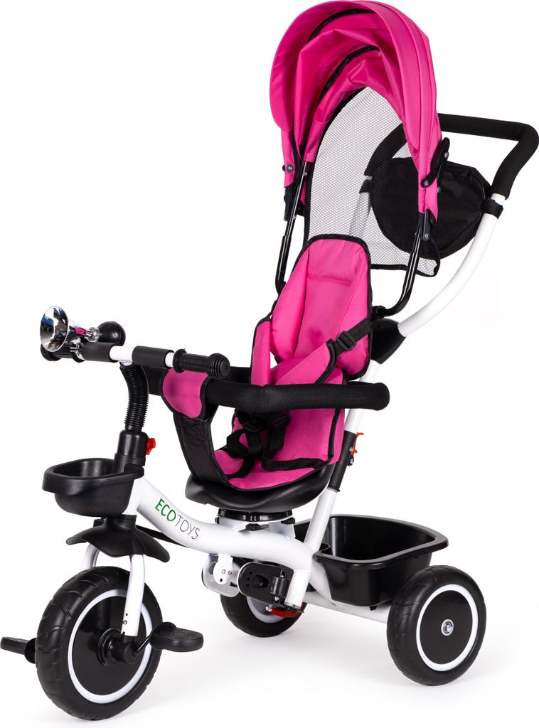 Tříkolka tříkolka otočná sedačka Růžová Ecotoys Obrázek produktu 2