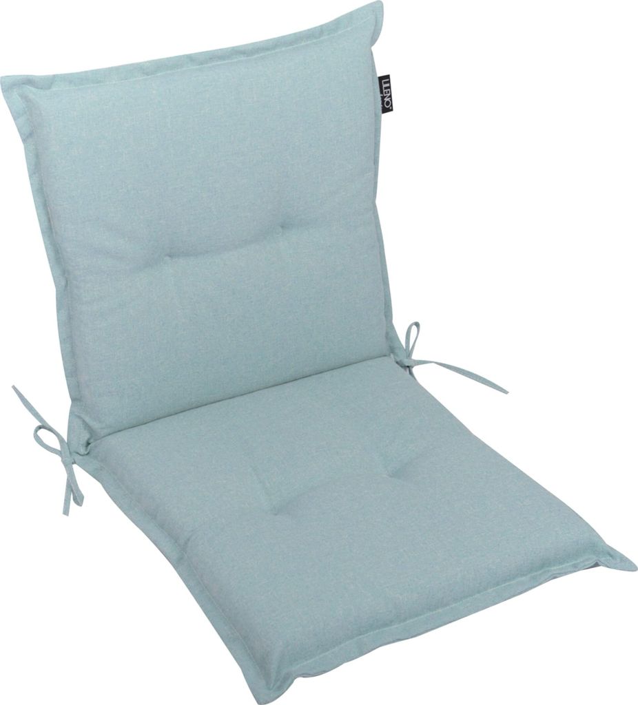LILENO HOME Gartenstuhl Auflagen als [1er Set - Niedriglehner] in Aqua - bequeme Liegen als Sitzauflagen für Gartenmöbel - Stuhlkissen für Garte...