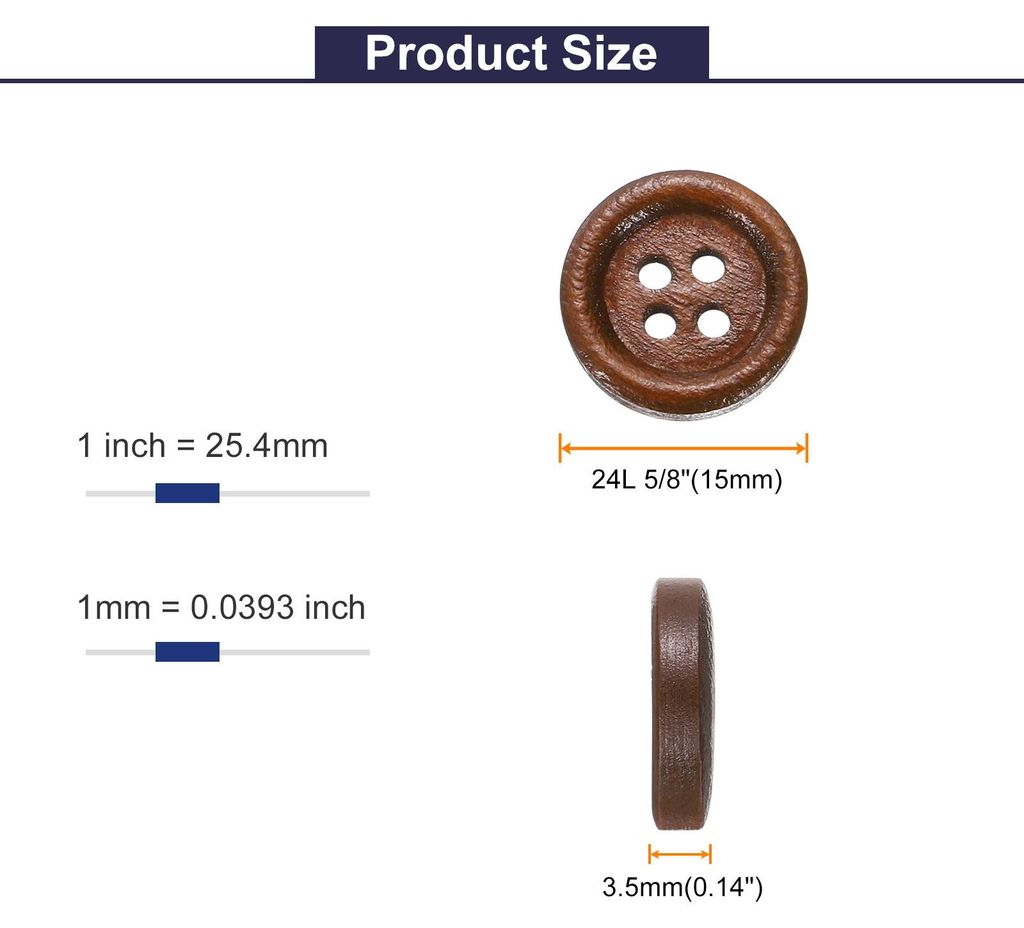 10 Stš¹ck Kn?pfe Holz 15 mm Runde Holzkn?pfe, 4 L?cher Vintage H?lzerne N?hkn?pfe zum Ann?hen Basteln Dekorationen DIY Handwerk Gestalten Kleidun...