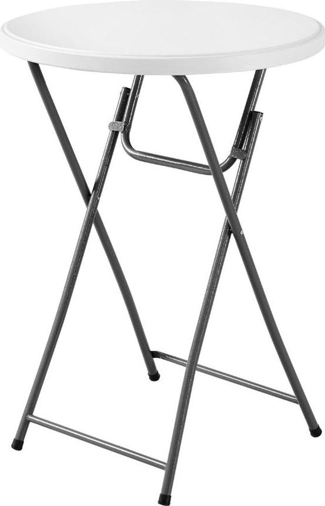 Stehtisch RENO Ø 80 | Runder Klapptisch | Partytisch | Weiß