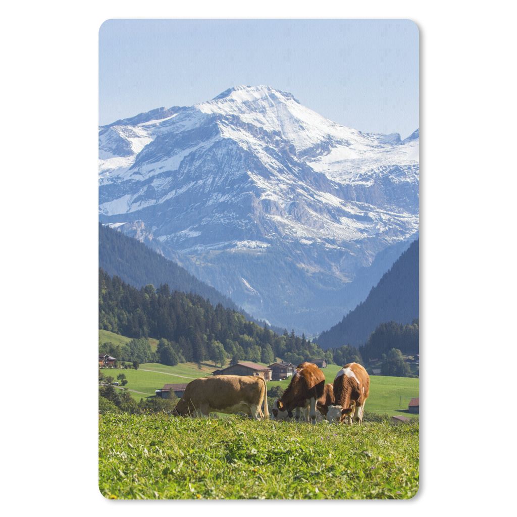 MuchoWow Mauspad Mousepad Kühe für die Alpen 18x27 cm - Mousepads - Maus Mat - Pad - Mausunterlage
