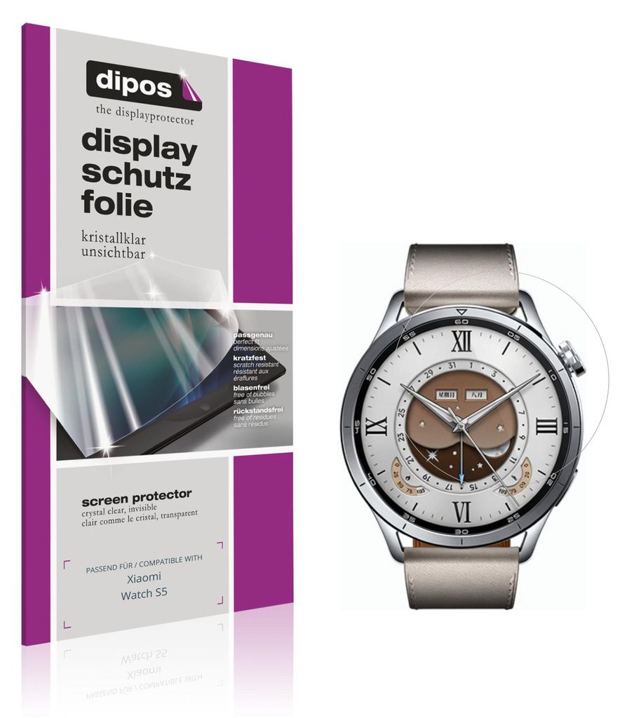6x Schutzfolie für Xiaomi Watch S5 klar Displayschutzfolie Produktbild 