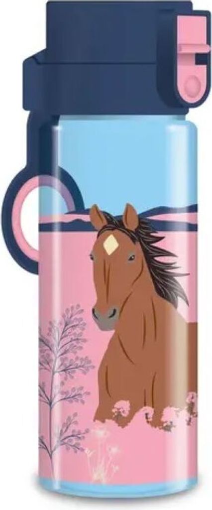 Ars Una Trinkflasche Wild and Free - Pferd 475 ml, violett-rosa-blau-braun, für Mädchen