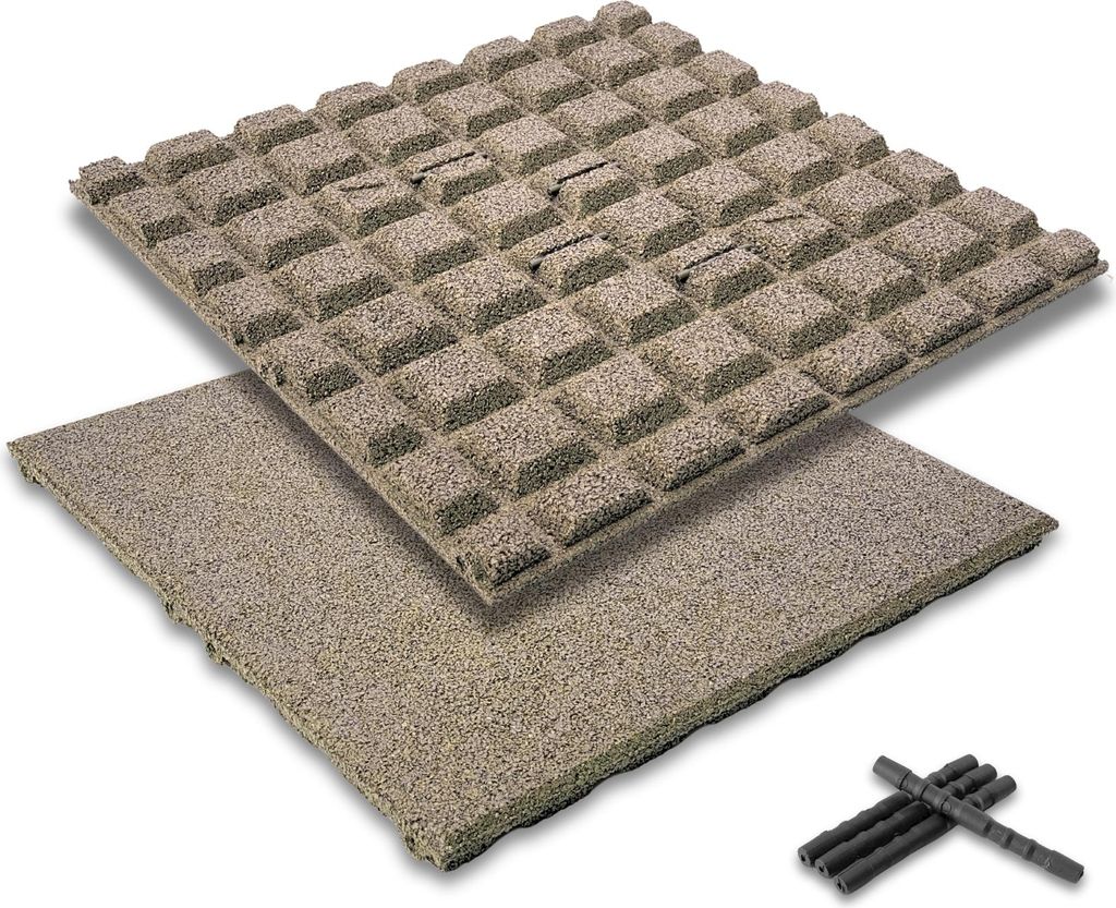 set di 4 tappetini anticaduta bepco - (50x50cm, sabbia) - Immagine del prodotto 