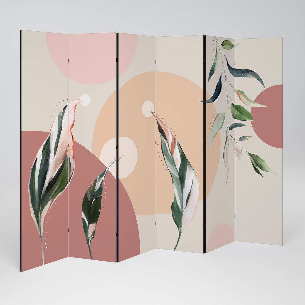 SpaceRebels Paravent Raumteiler - 6-teilig Raumtrenner, Druck 2-Seite - Raumtrenner - Trennwand Wohnung - Room Divider - Spanische Wand Deko Modern...
