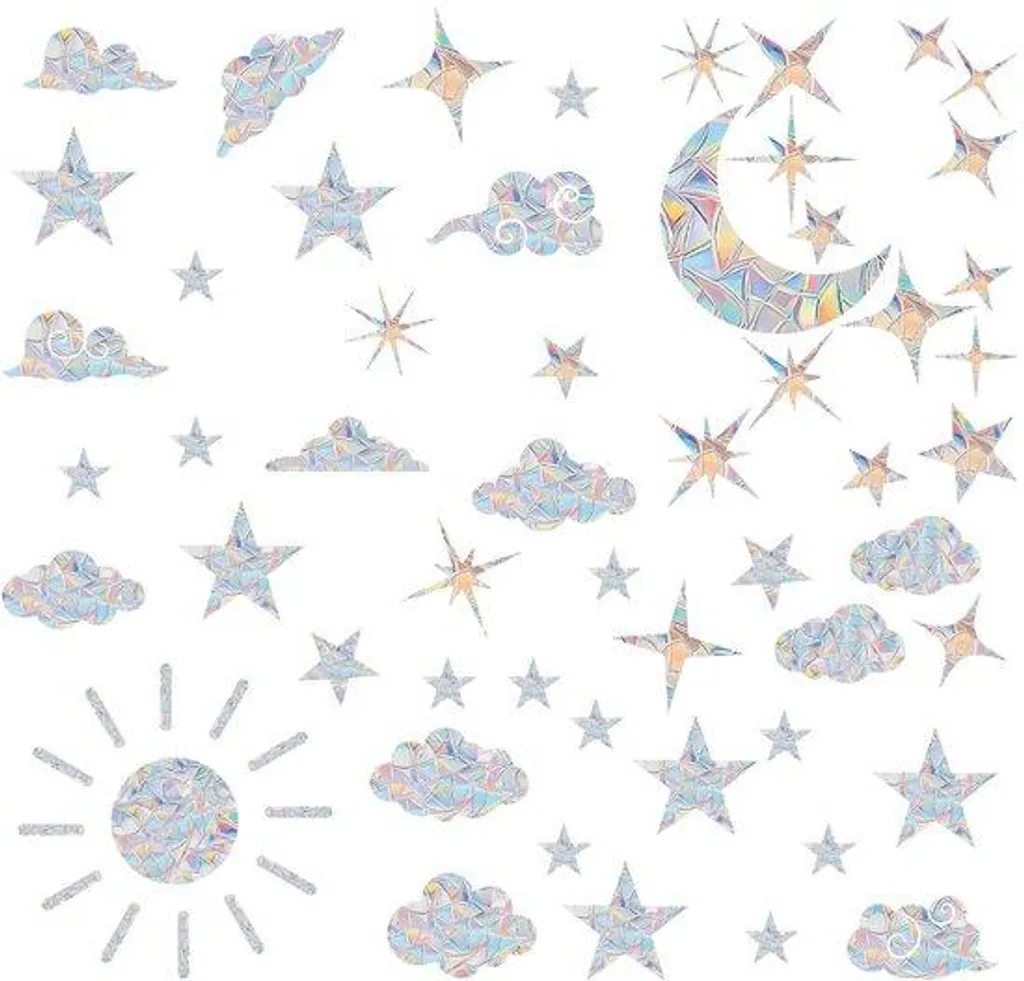 Film Prismatique Anti-Collision Oiseaux, 69 Pièces, Effet Arc-en-Ciel