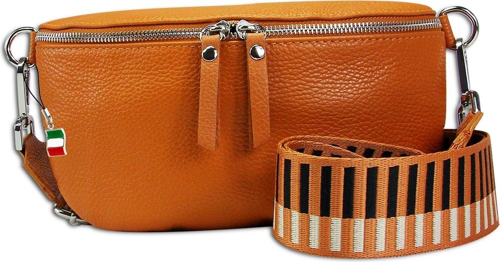 Florence Leder Tasche Gürteltasche braun tan mehrfarbig OTF807C