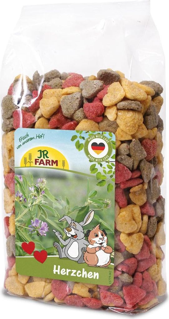 JR Farm Herzchen - 200g - Snack für Kleintiere Produktbild 
