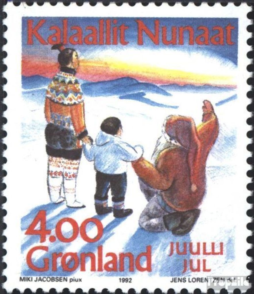 Briefmarken Dänemark - Grönland 1992 Mi 229 (kompl.Ausg.) postfrisch Weihnachten