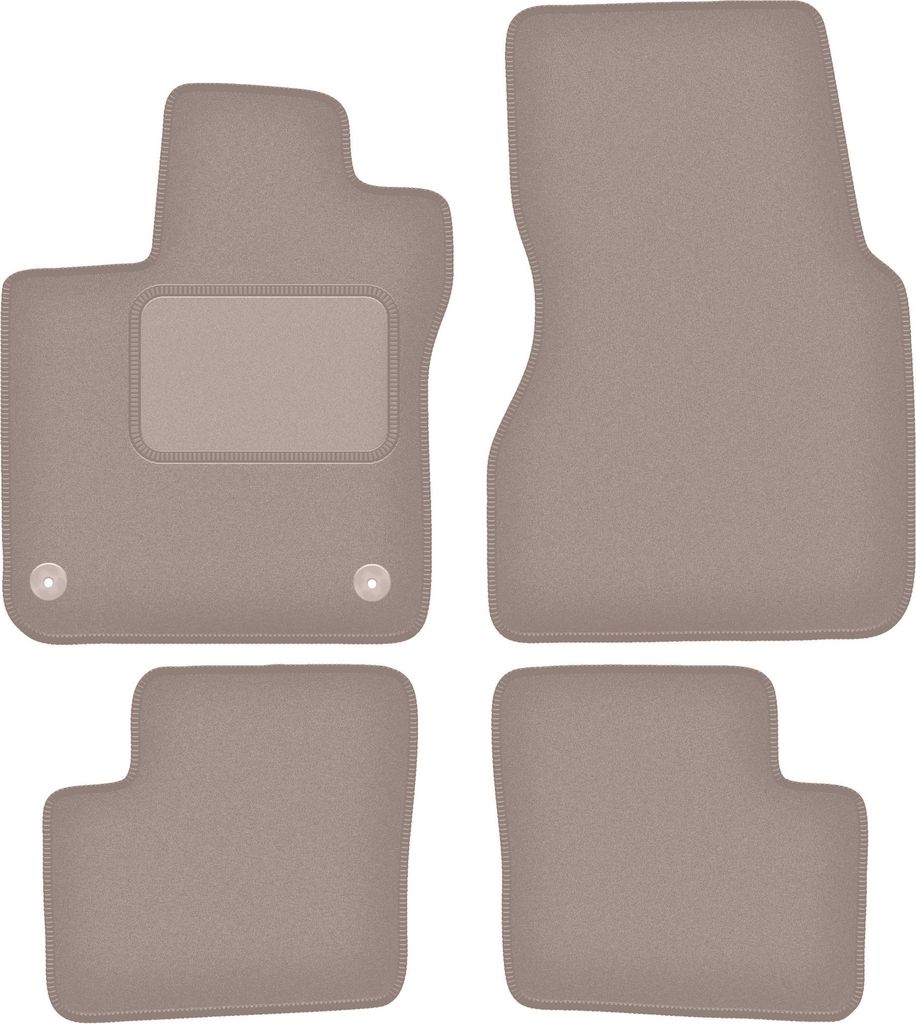 Velours-Autoteppiche für: Smart Forfour II Hatchback (2014-) Beige