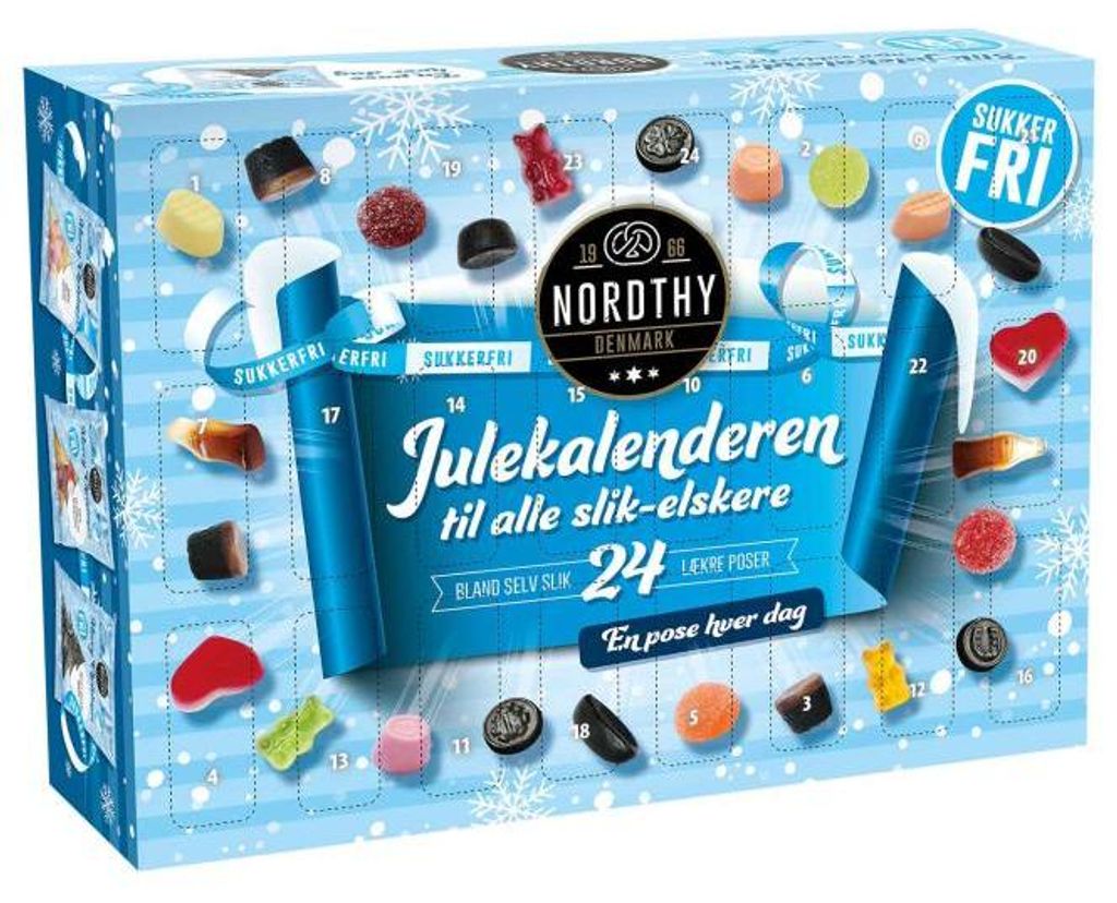 Nordthy Adventskalender, suikerarm, 442g Productafbeelding 