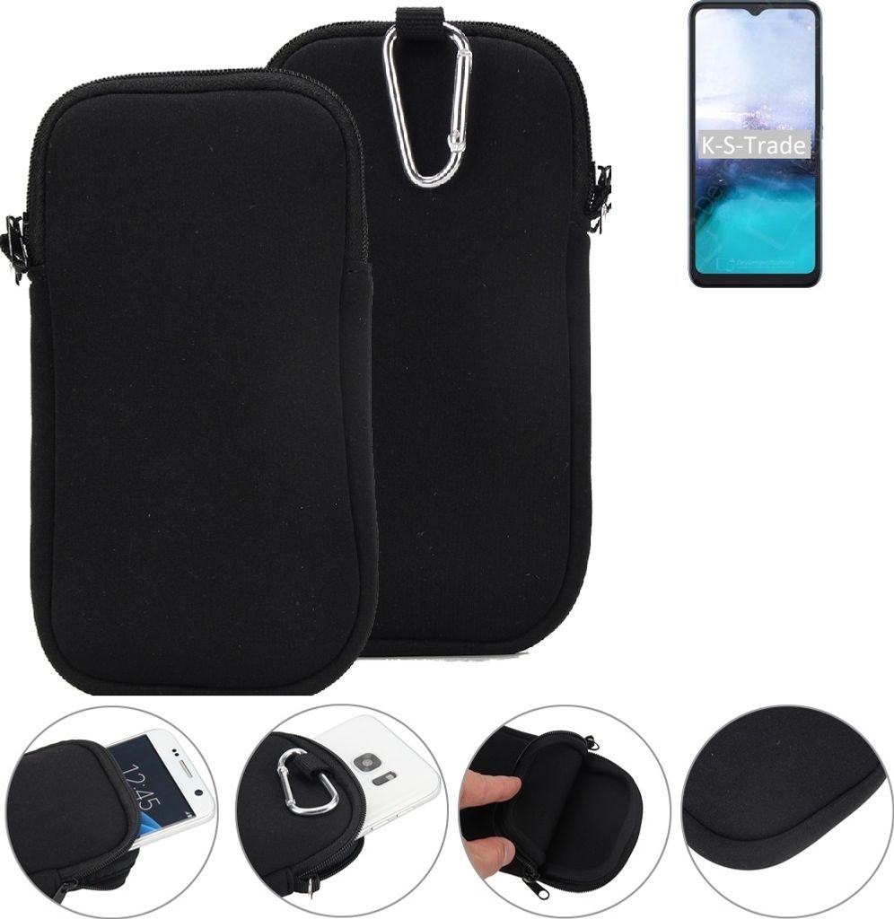 K-S-Trade Neopren-Hülle Handyhülle kompatibel mit HiSense R12 5G Schutzhülle Neoprenhülle Sleeve Schutz-Hülle Gürtel Tasche Case Holster