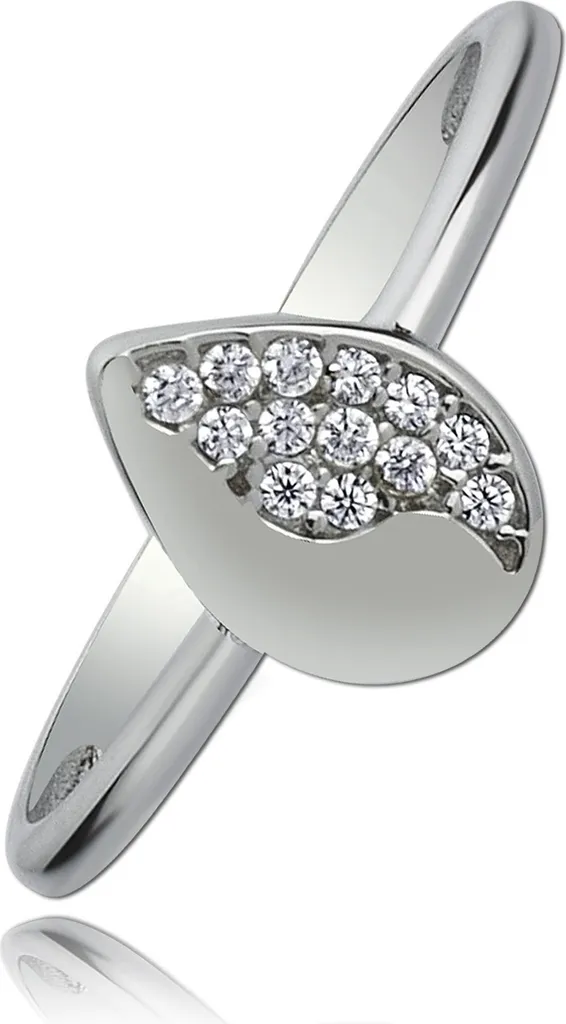 Balia BGR013W60 Anneau Taille 60 en Or Blanc 333 et Argent 925 Femme