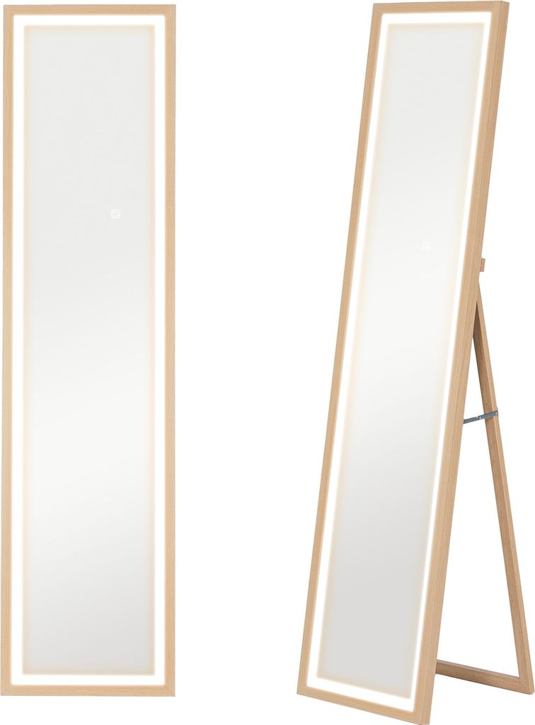 Lustro stojące HOMCOM 40 x 160 cm z oświetleniem LED, 3 Zdjęcie produktu 