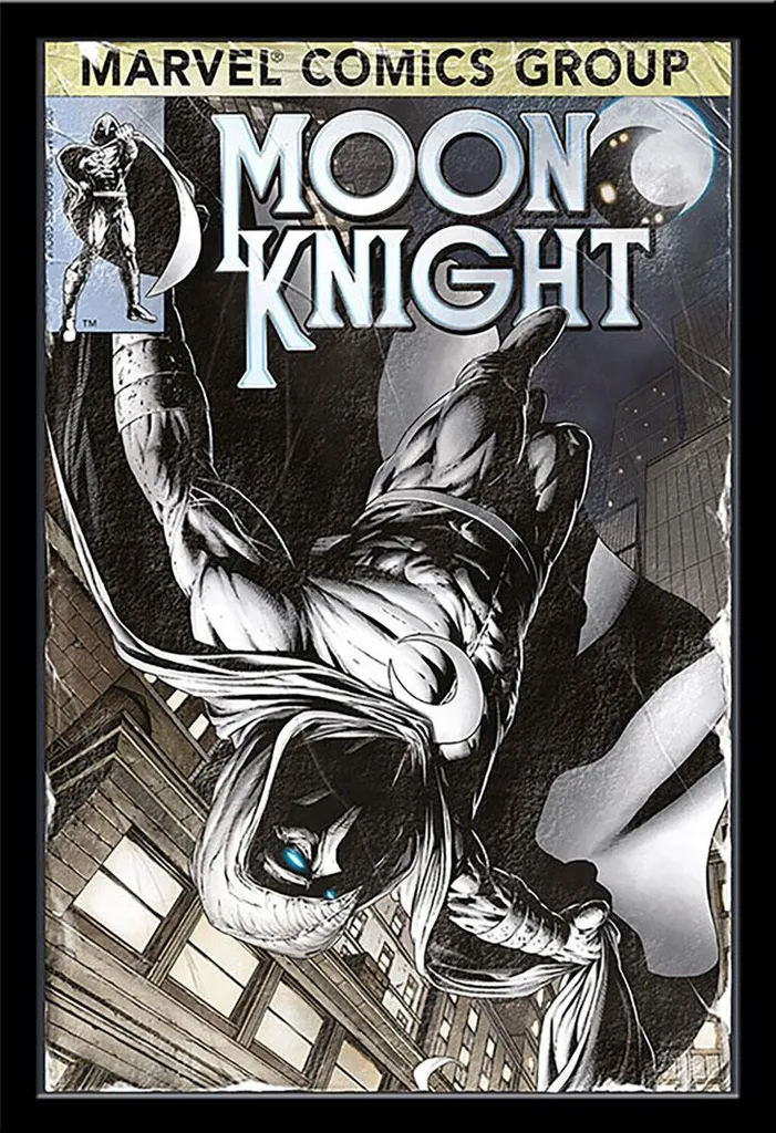 Regalo Originale Marvel: Poster Moon Knight con Cornice Shinsuke MDF