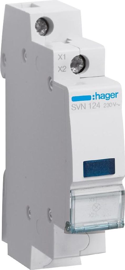 HAGER SVN124 Indicatore LED blu 230VAC Immagine del prodotto 