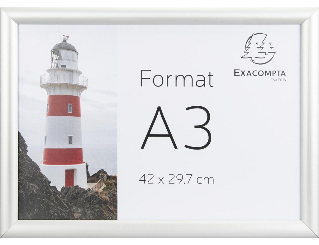 Exacompta 5x Wandplakatrahmen mit Rahmen aus Aluminium A3 - Kristall - 8394358D