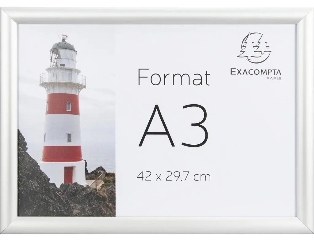 Set de 5 Cadres Muraux A3 pour Affichage Bureau et Expo Aluminium