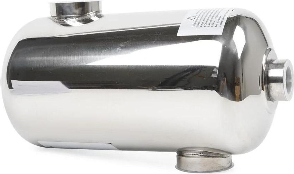 Pool Wärmetauscher - 28 kW - Edelstahl - Für Pool und Whirlpool - Hohe Leistung - Korrosionsbeständig - Silber