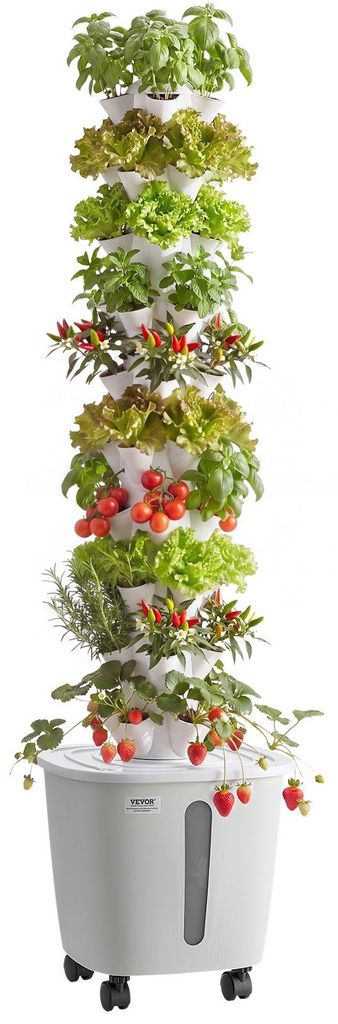 Hydroponická veža VEVOR, 50 nádob, Hydrotower s 10 Obrázok produktu 