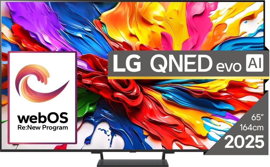 LG 65QNED93A6A OLED EVO 65'' 4K Ultra HD 144 Hz Fernseher WebOS Dolby Atmos Schwarz