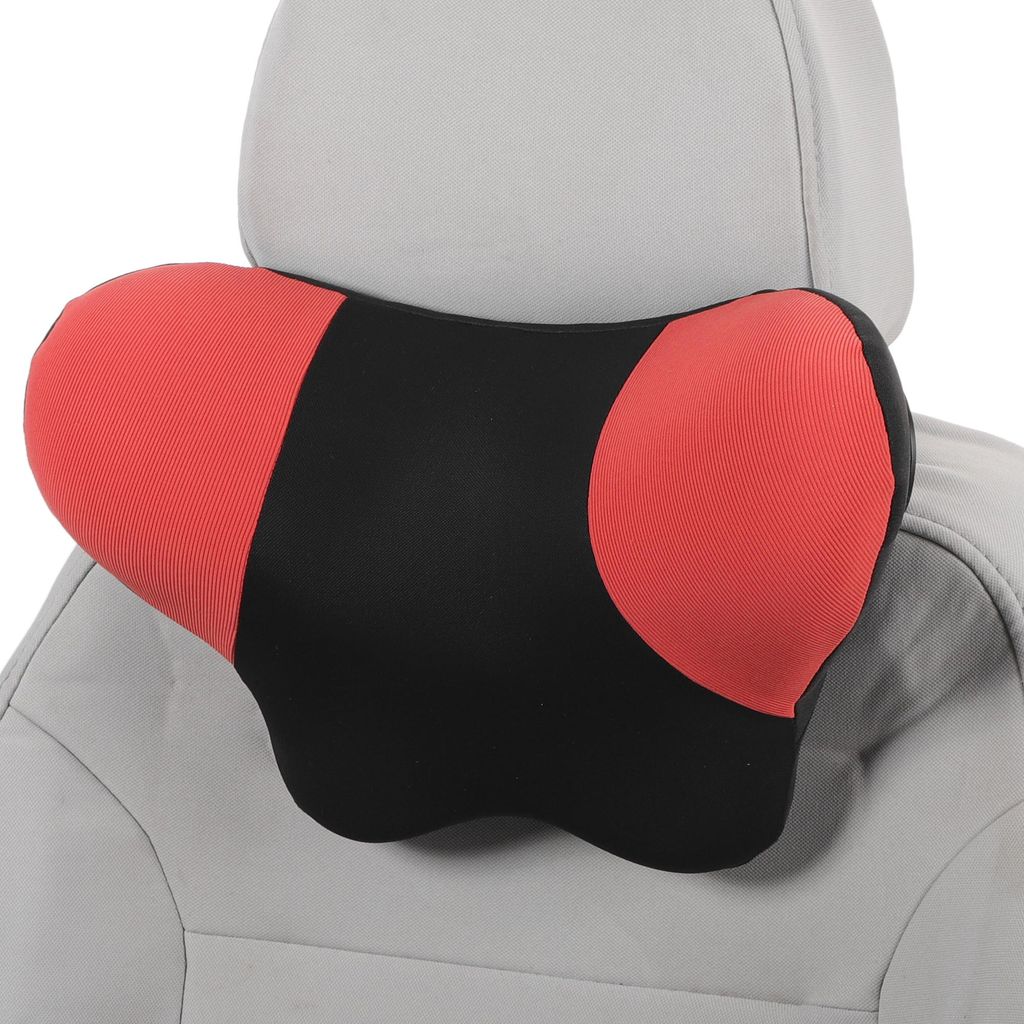 Auto Kopfstützenkissen Ergonomisches Bequemes Nackenkissen Nackenstützkissen Polyester, Memory Foam Verstellbare Breite Schwarz, Rot 1 Stück fü...