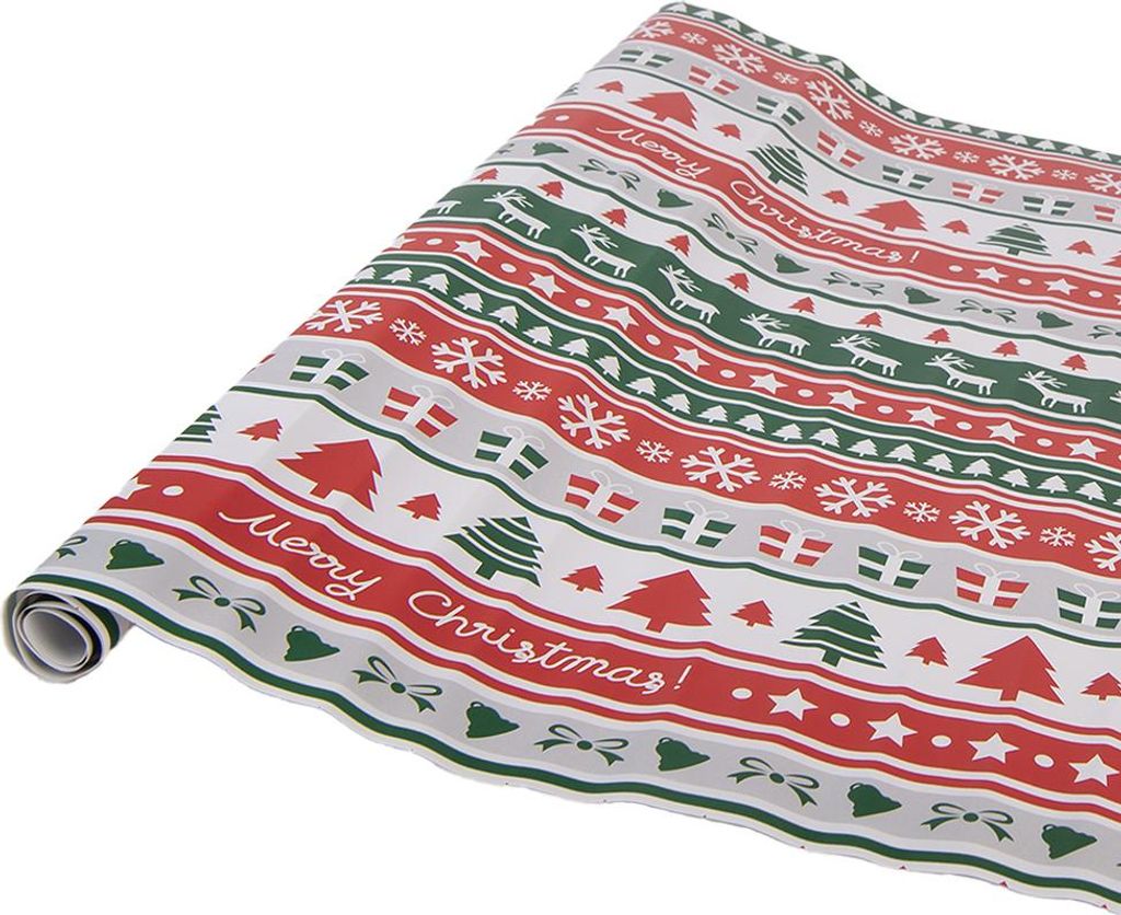 Clayre & Eef Geschenkpapier 3 Rollen 50x75 cm Weiß Papier