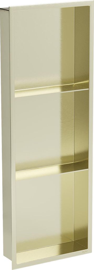 Mexen X-Wall-R Einbauregal mit Flansch und Auflage 90 x 30 cm, Gold - 1950903010S