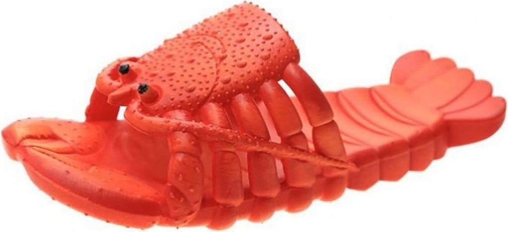 ASKSA Fisch Flops Hummer Hausschuhe Uni Sandalen Barsch Strand Schlappen Kinder Jungen Mädchen, Rot, Größe: 36-37