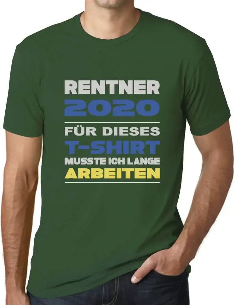 Herren Grafik T-Shirt Rentner 2020 - Für Dieses Musste Ich Lange Arbeiten Geschenk 4. Geburtstag Jahrestag 4 Jahre Jubiläum 4 Jährige Mann Jahrgang