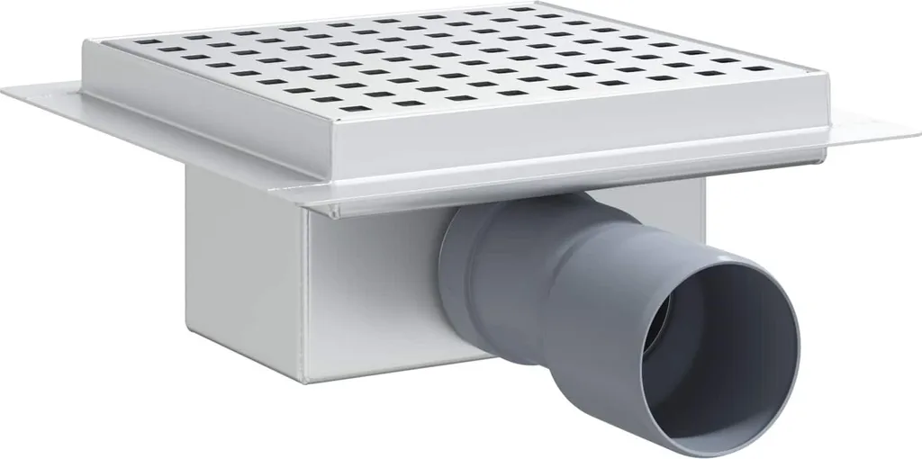 Scarico Doccia 15x15 Acciaio Inox 304 | Piletta Pavimento vidaXL